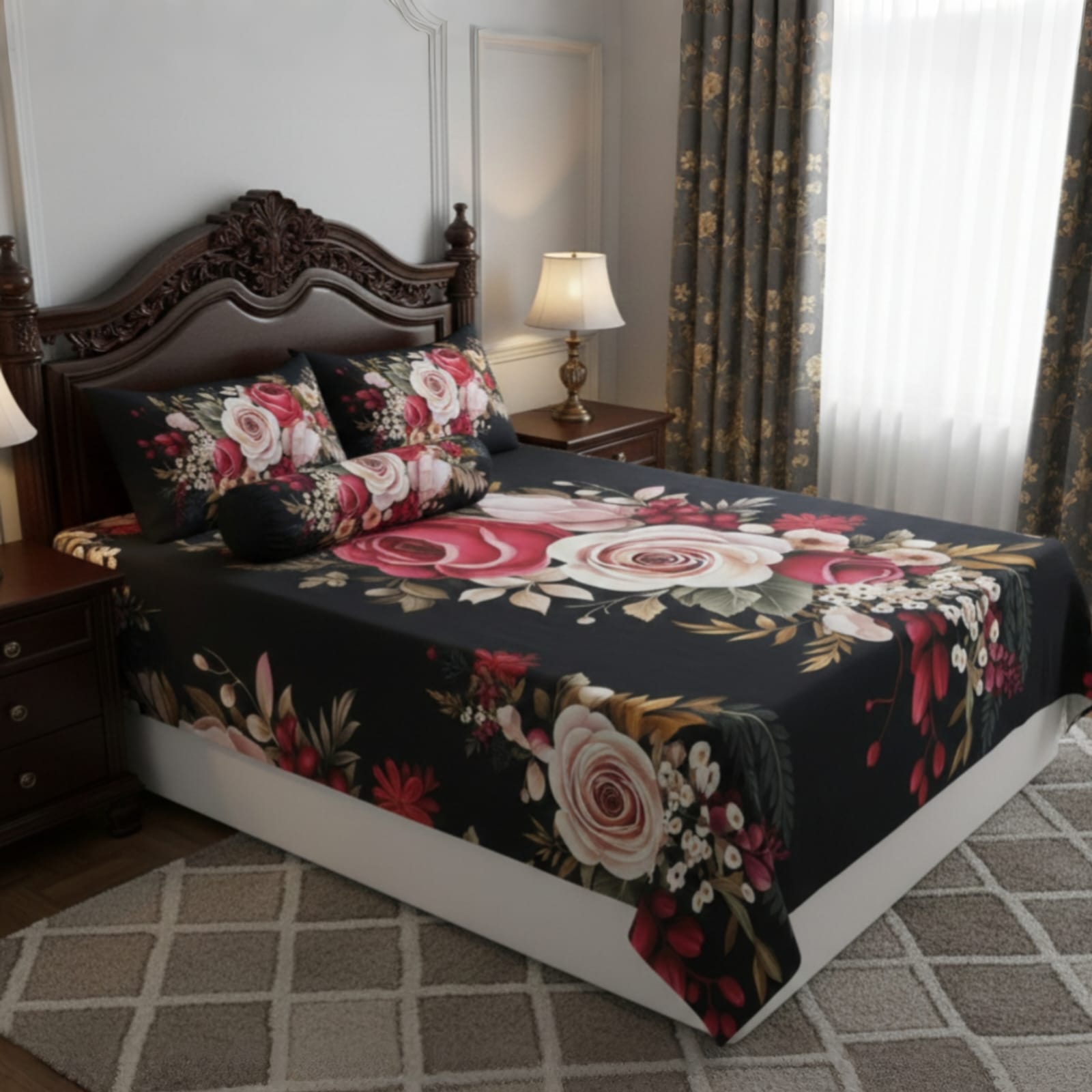 Premium 3D Design China Velvet Bed Sheet