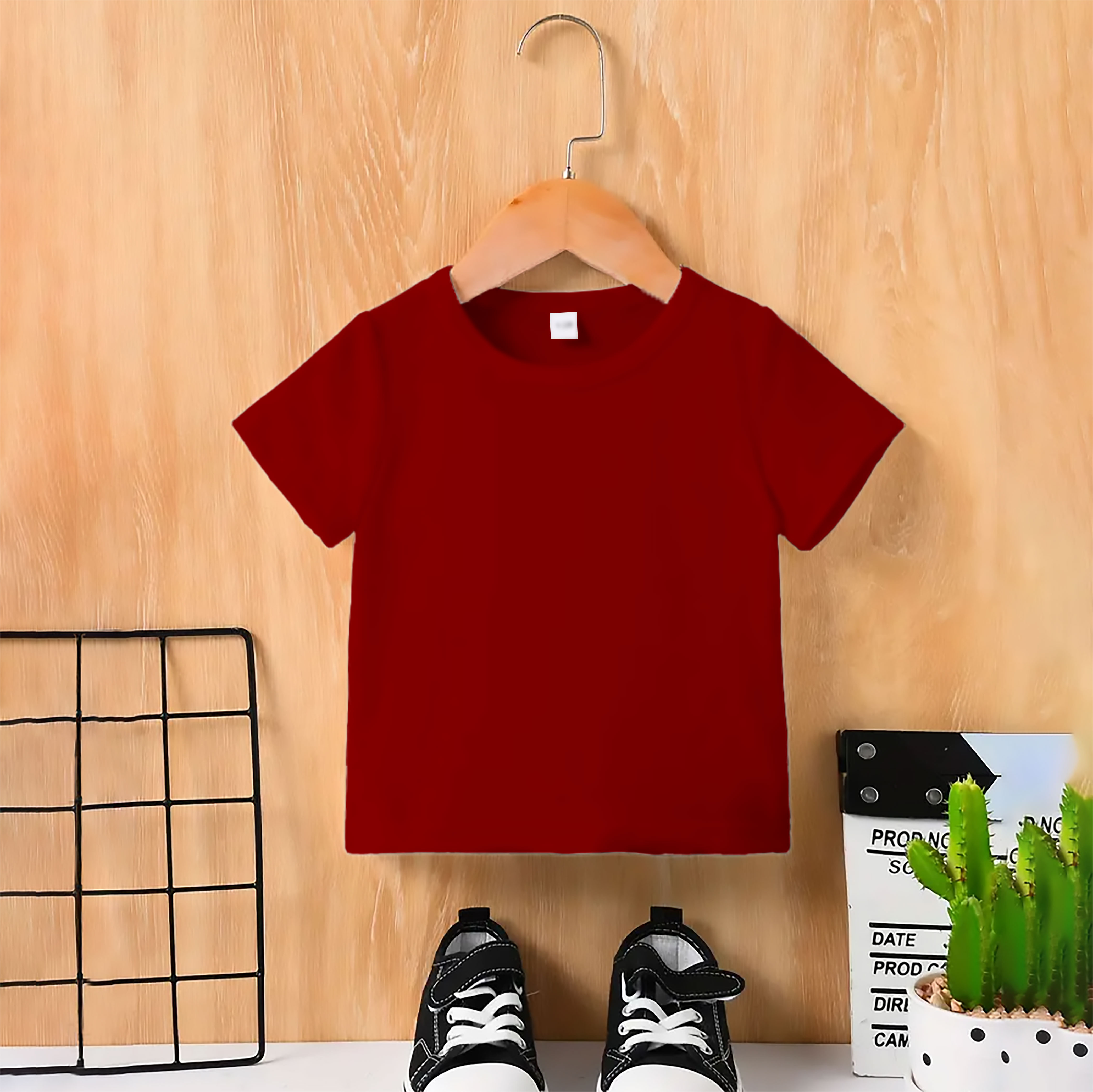 Premium Solid Color Cotton T-Shirt for Kids – Comfortable & Stylish